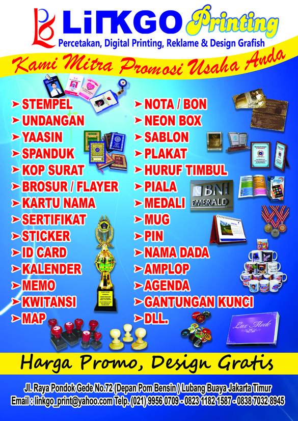 PERCETAKAN LINKGO PRINTING Latar Belakang Percetakan