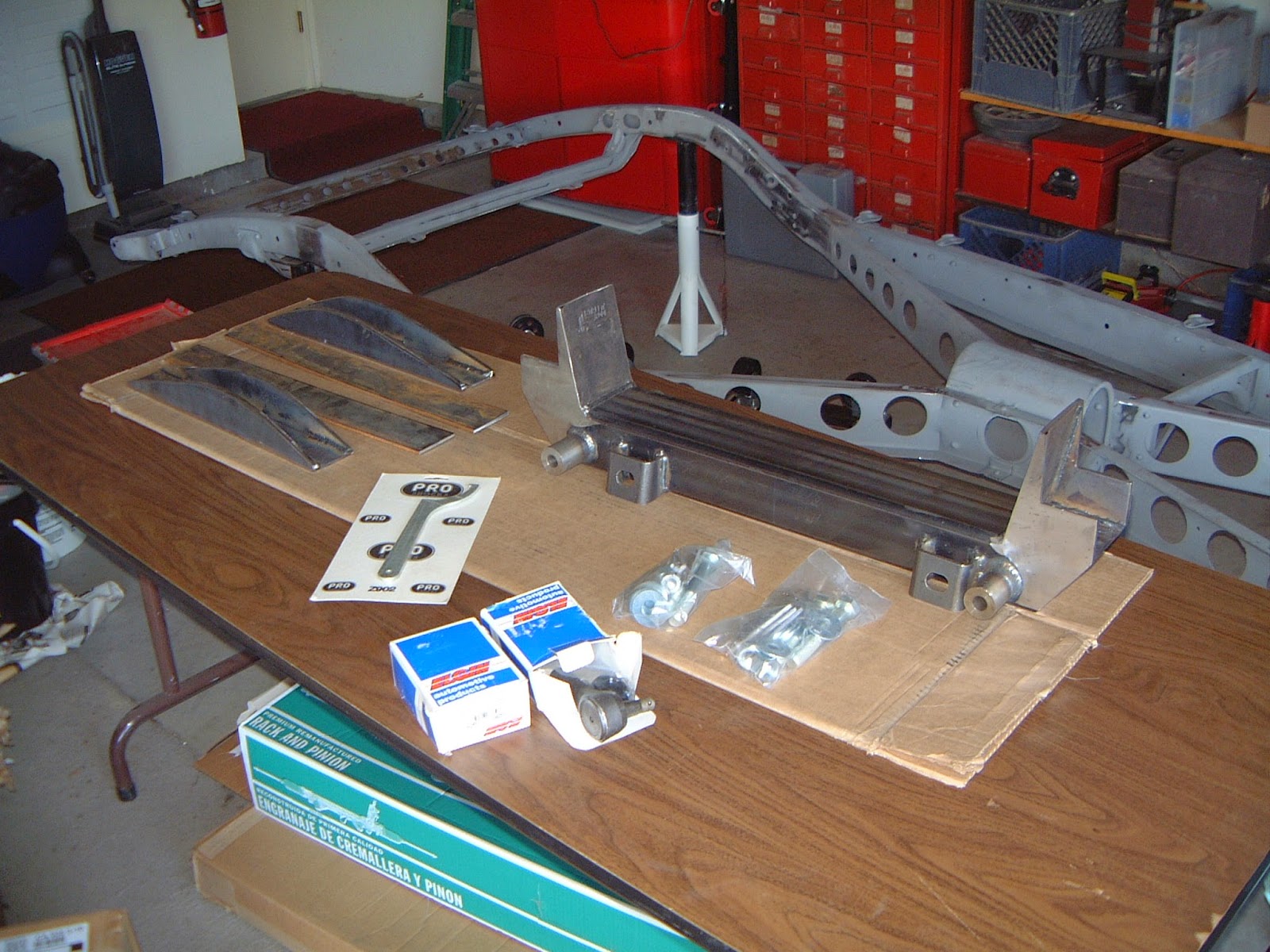 1937 Plymouth With the frame back from sandblast I ordered the front end suspension kit from