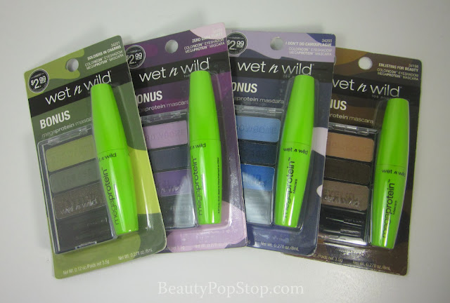 wet n wild color icon eyeshadow trios with bonus megaprotein mascara fall 2013 swatches and review