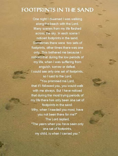 Blog And Google: footprints in the sand poem