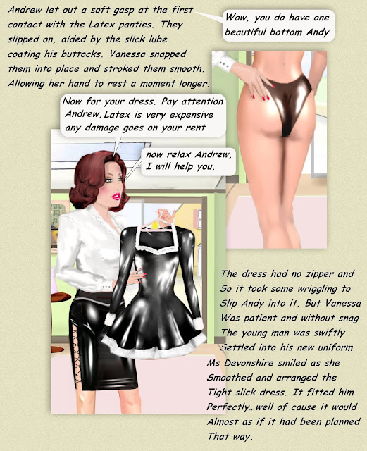 First time panties sissy latex