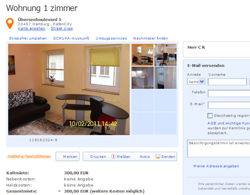 Wohnungsbetrug Blogspot Com Immd Fkiausfyg3 Dlk3u Adamj S287 Hotmail Com Alias Herr C R Vorkassebetrug Fraud Scam