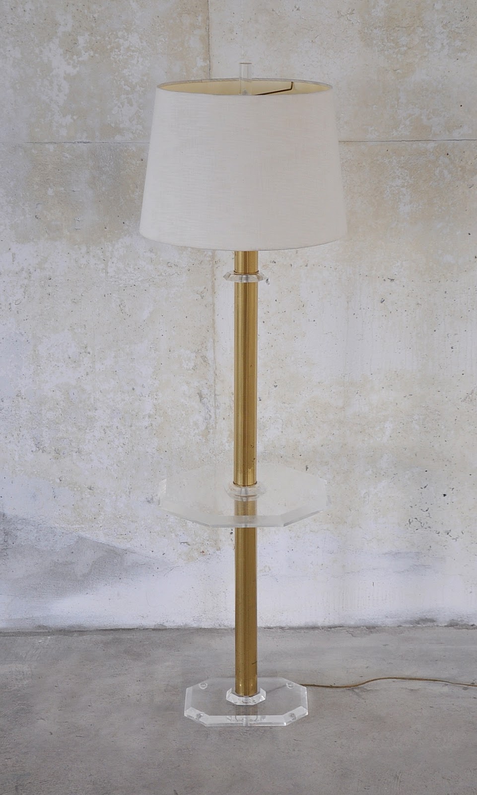 SELECT MODERN Brass & Lucite Floor Lamp