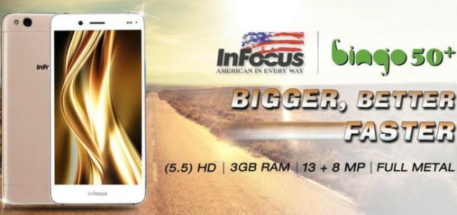 Infocus Bingo 50 Plus Mobile is Available Via Amazon India at price Rs.7,999 Infocus Bingo 50 Plus online
