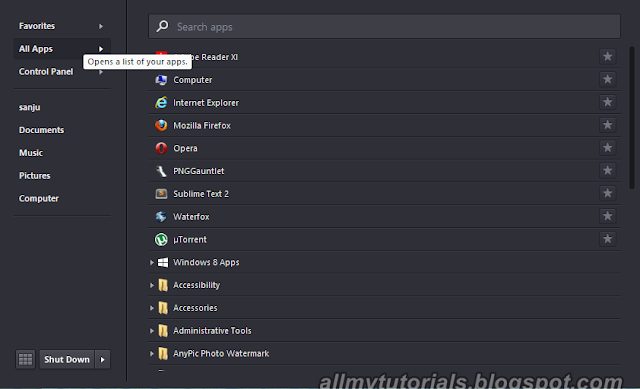 Start Menu Button For Window 8 Start Menu Button For Window 8