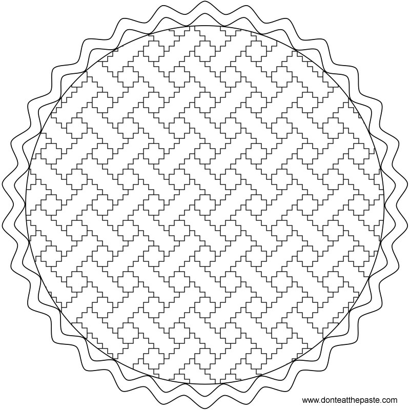 Pie coloring page or embroidery pattern- also available as a transparent PNG #PiDay #coloring