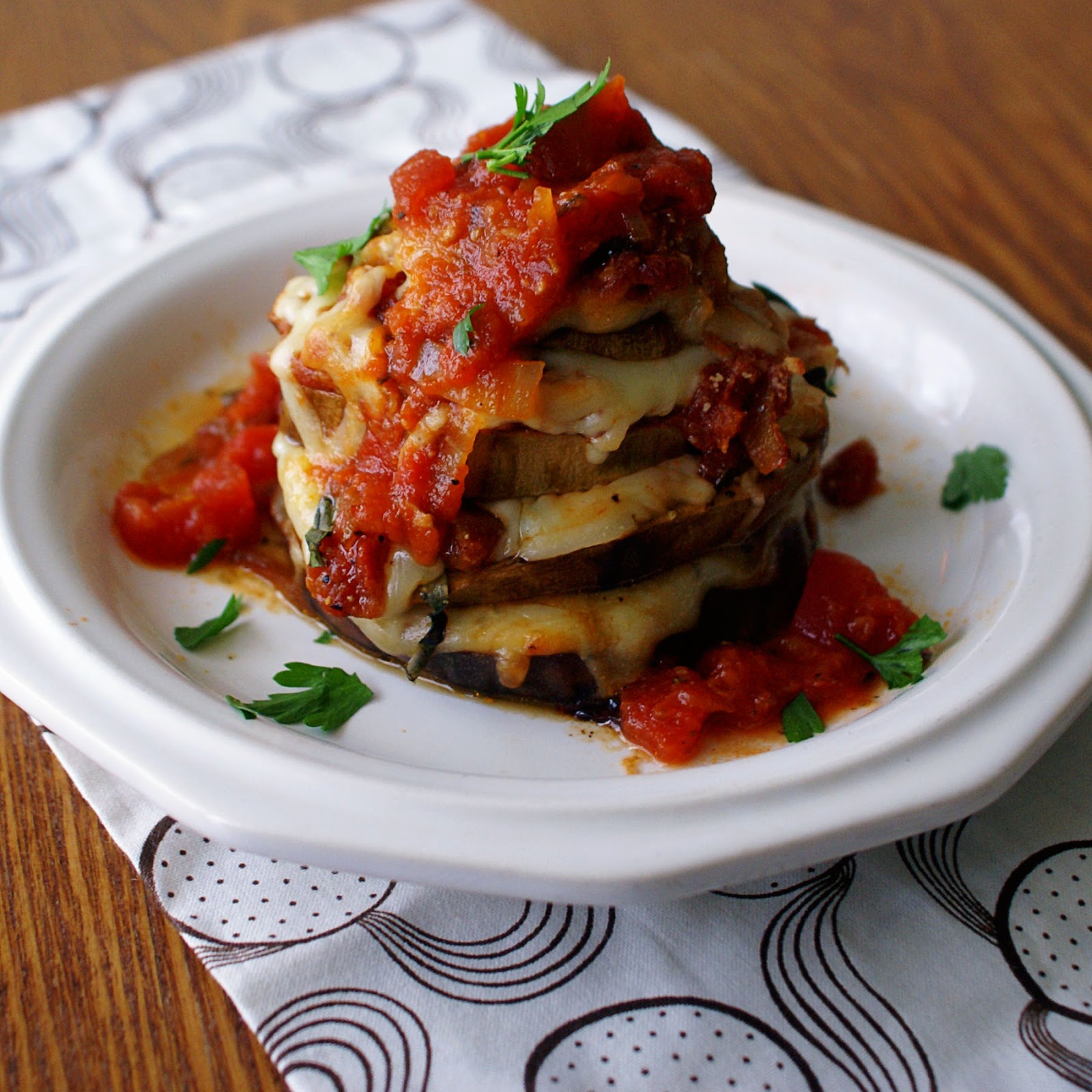 The Hungry Lovers Quick Italian Eggplant Towers