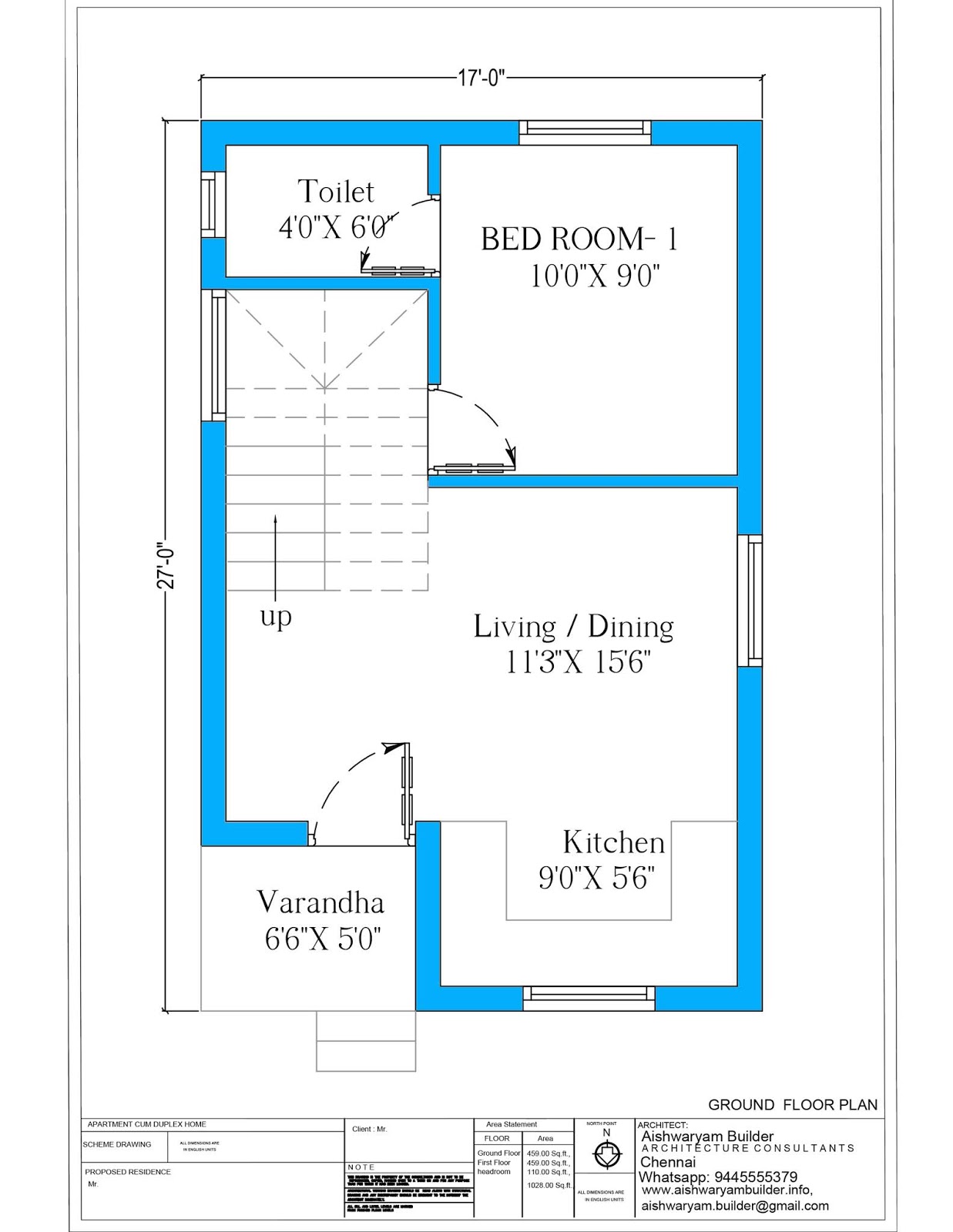 Contractors in Chennai 1 5 cent house plan independent 