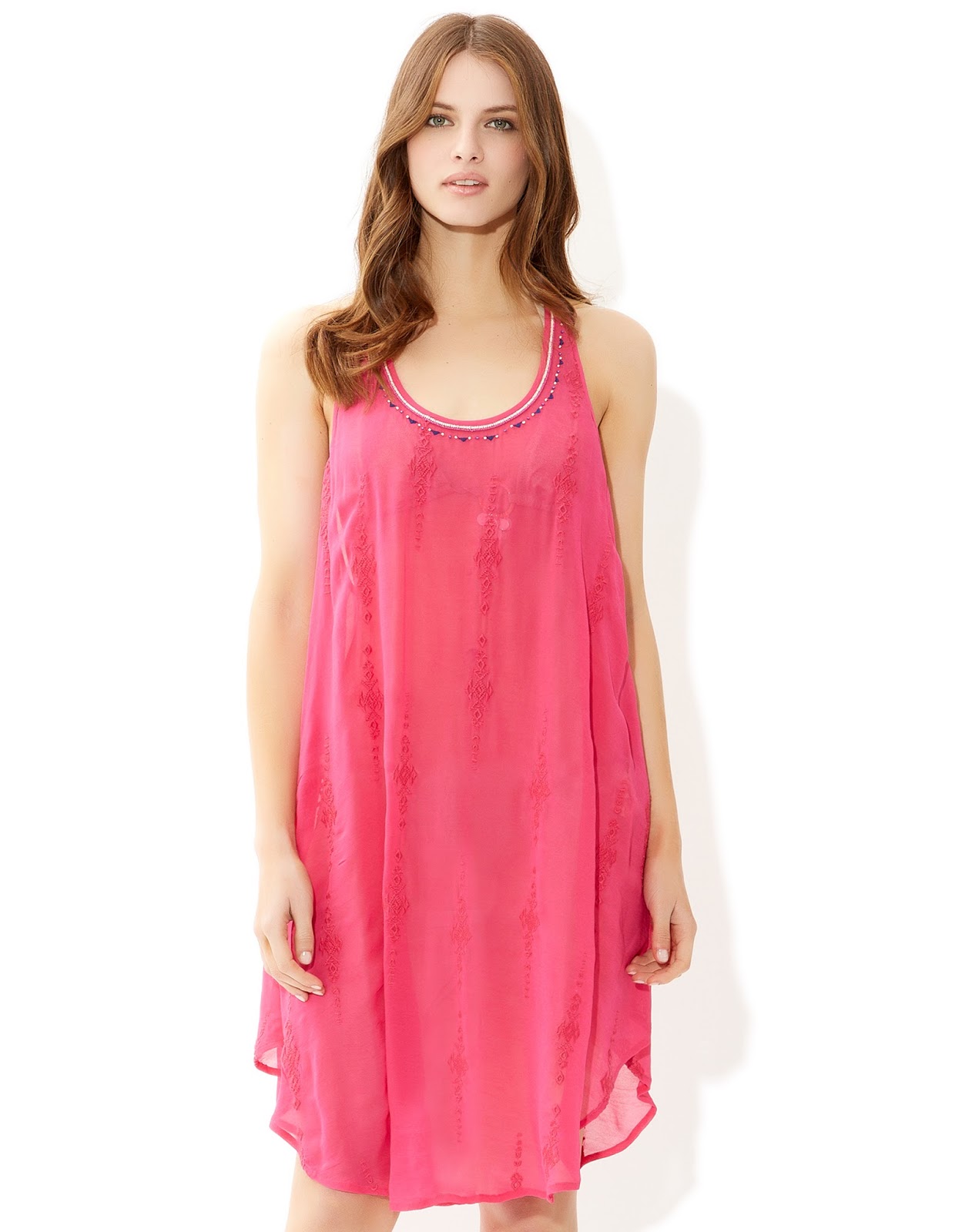 Girls Party Summer Dresses With Pink Embroided Wear And