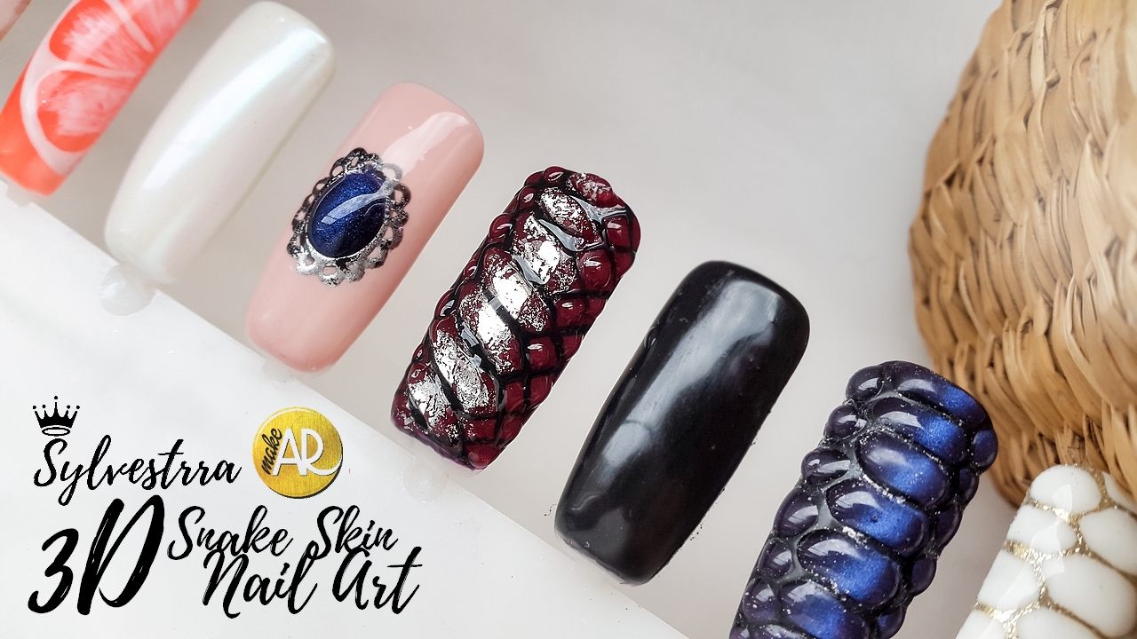 Unicorn Chrome Nail and 3D Snake Skin Nail Art| Summer Nail| Дизайн ногтей  .Эффект Рептилии 🦎 - YouTube