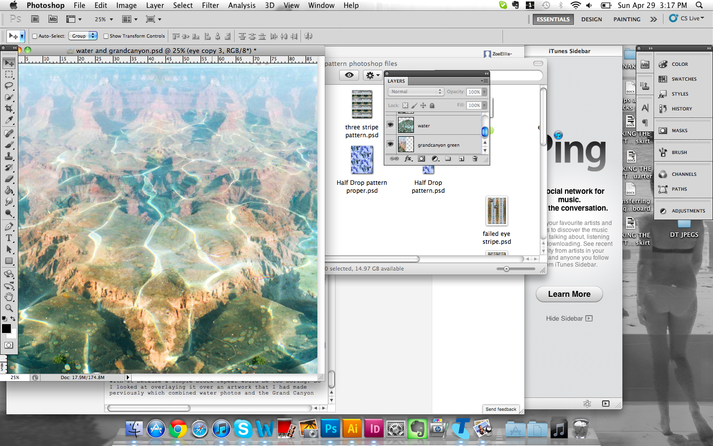 Zoe's Visual Diary: Pattern Development process
