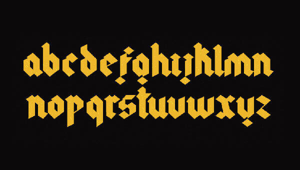 Gothic Modern Typeface Font Modern Blackletter Grafis - Gothic Modern Typeface