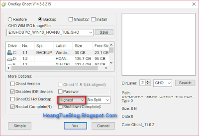 Onekey Ghost v14.5.8.215 GPT (UEFI) - Tạo Và Bung File Ghost Dễ Dàng