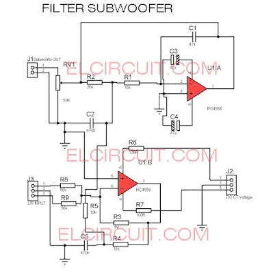filter subwoofer circuit diagram