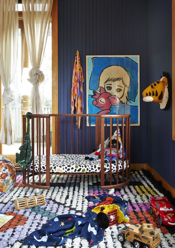 chambre de bébé sombre