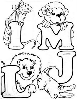 alfabeto animais para colorir 2