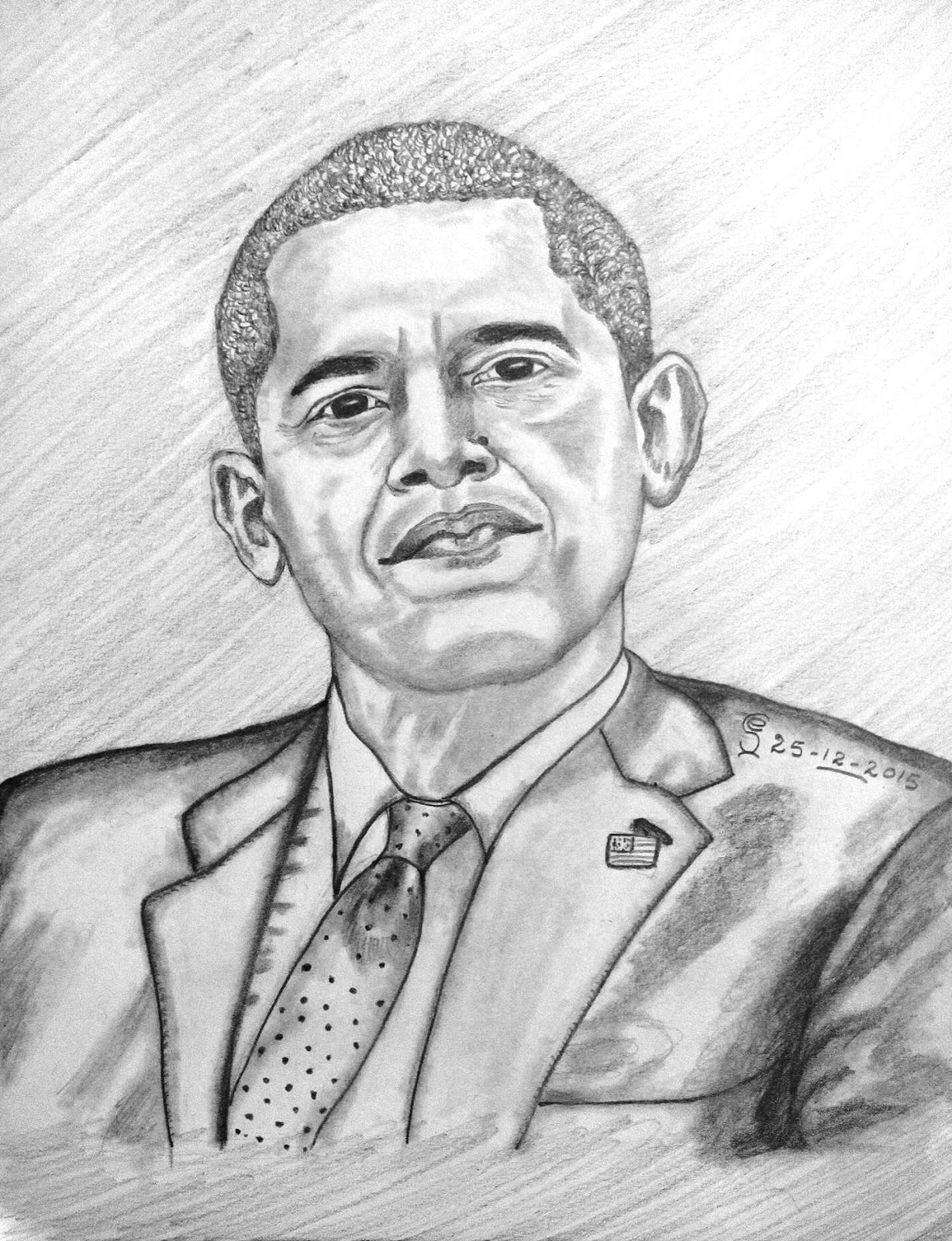 Pencil Sketch Of Barack Obama  DesiPainterscom