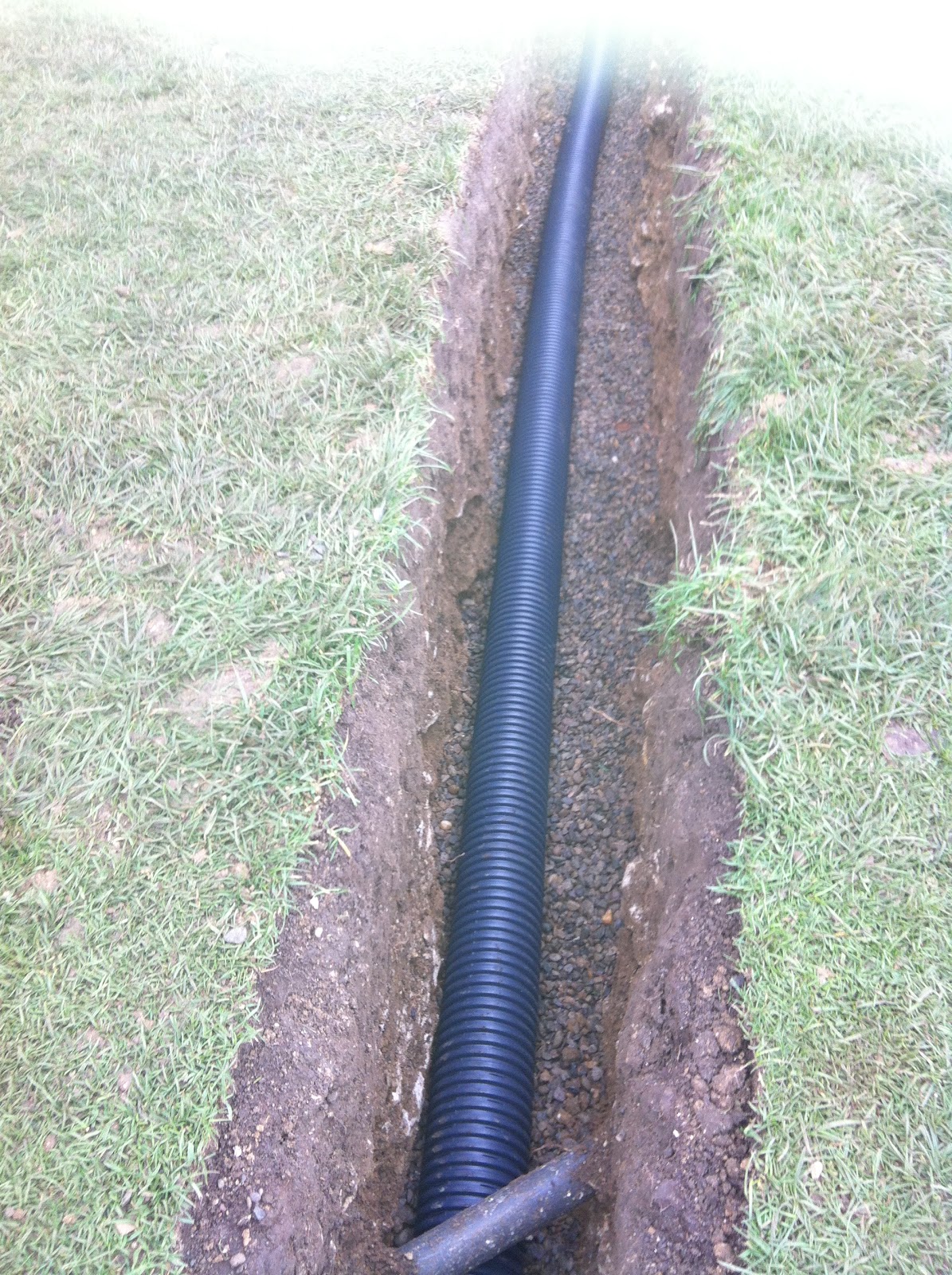 Malton and Norton Golf Club Greens Department 6th green drain day 2