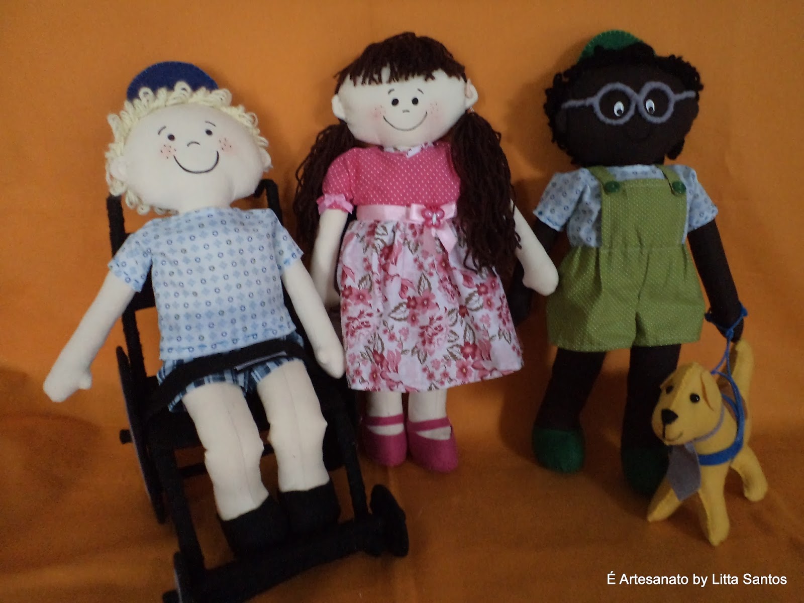 É Artesanato by Litta Santos: Novidades: Bonecos Infantis Inclusão Social