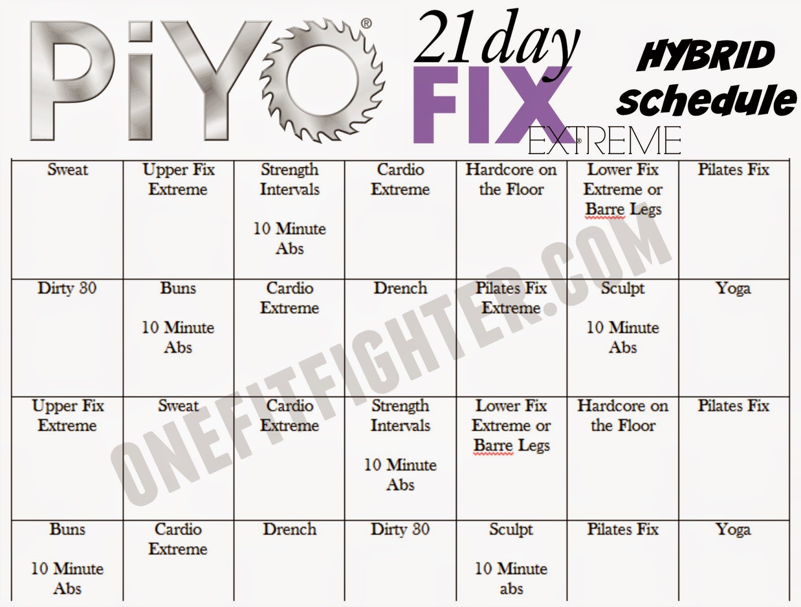 piyo 21 day fix hybrid, 21 day fix piyo hybrid, piyo hybrid