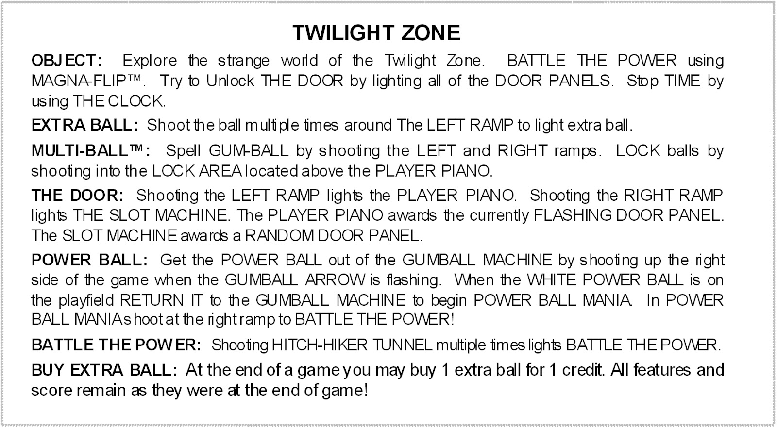 Virtual Pinball Twilight Zone