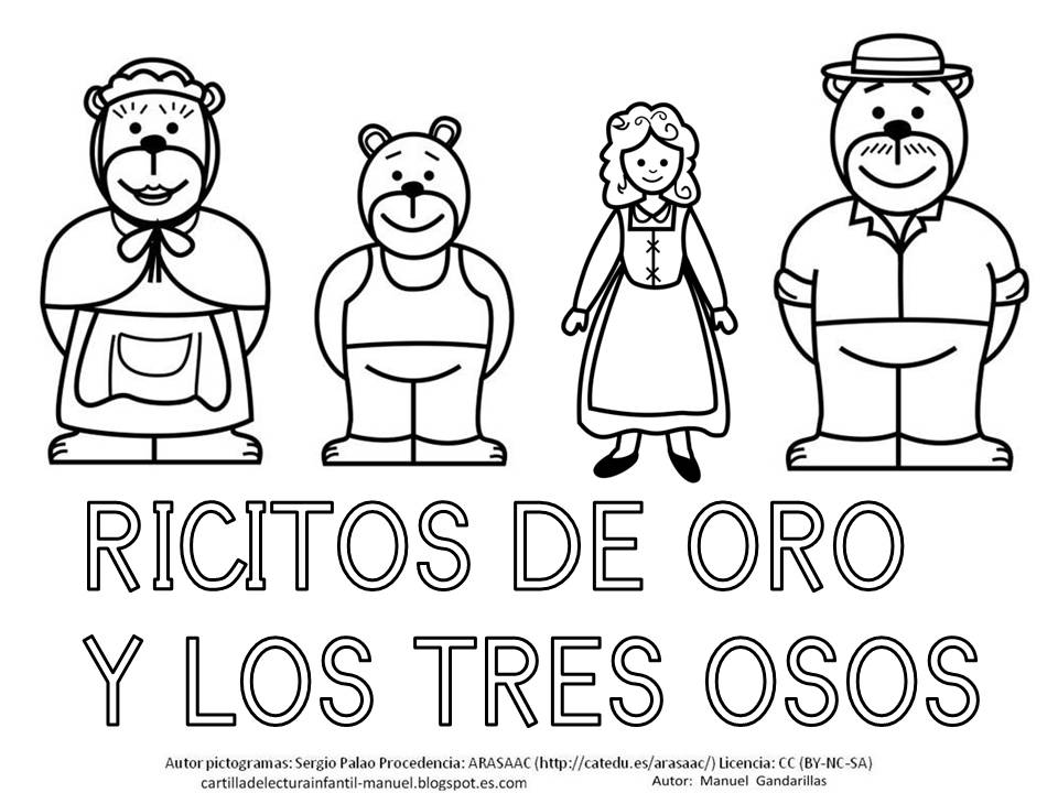 CARTILLA DE LECTURA INFANTIL : RICITOS DE ORO.PÓSTER.ESCRITURA