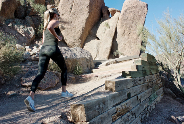 Lululemon Gator Green Cool Racerback, Palm Party Fatigue Inspire Tights
