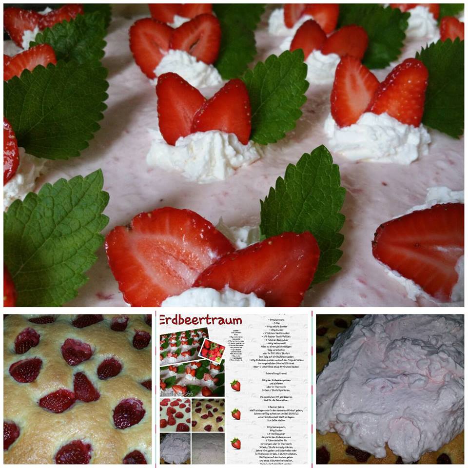 Kochen und backen mit Claudia : Erdbeer Schmand Schnitten