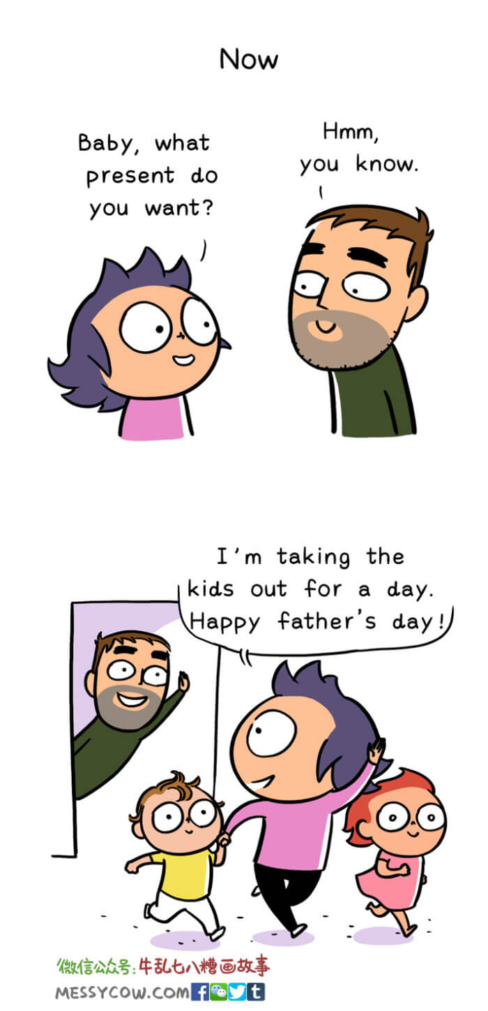 Wife Creates Hilariously Adorable Illustrations To Prove That Men Also Change When They Become Parents Wife Creates Hilariously Adorable Illustrations To Prove That Men Also Change When They Become Parents