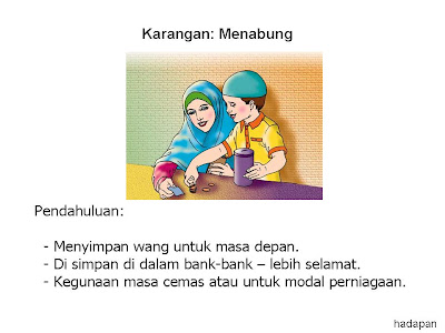 Bahasa Melayu Tingkatan 2: Karangan (Faedah Menabung)
