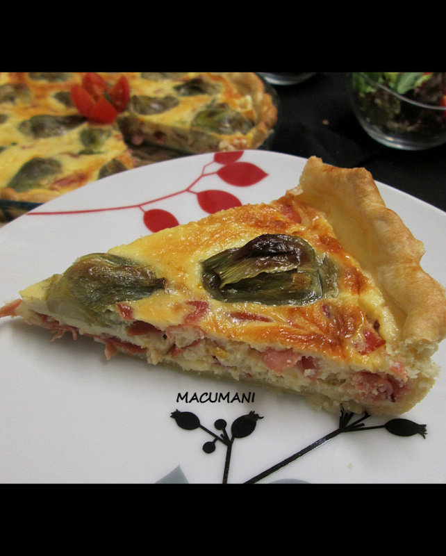 Quiche de alcachofas