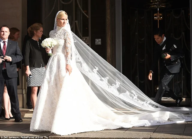 Nicky Hilton wears Valentino Couture to wedding with James Rothschild