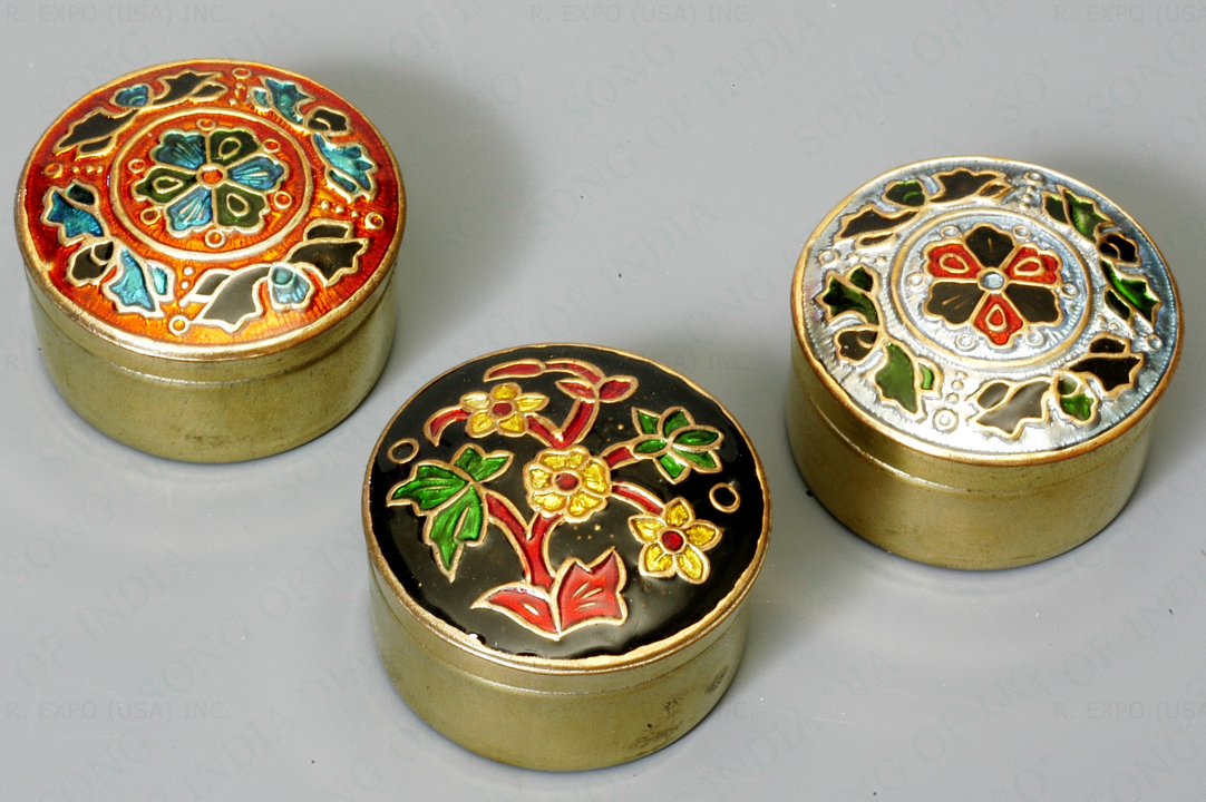 Brass Meenakari Jewelry Pill Jewelry Boxes Jewellery India