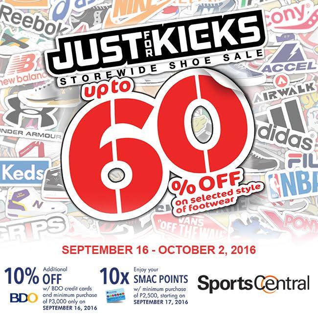 Manila Shopper Sports Central Just For Kicks Shoe SALE SeptOct 2016