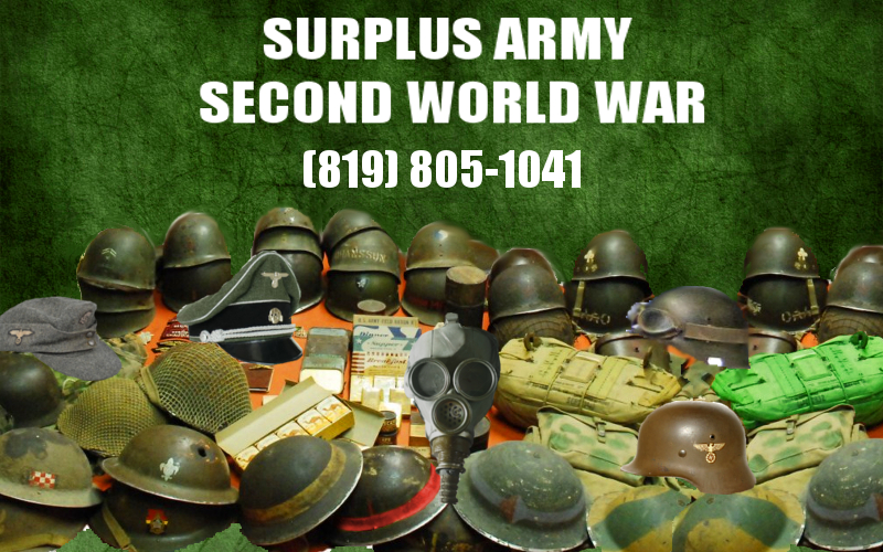 SURPLUS ARMY SECOND WORLD WAR MILITARY DEPOSIT SURPLUS ARMÉE SECONDE