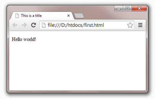 HTML5 - World: Your First HTML page
