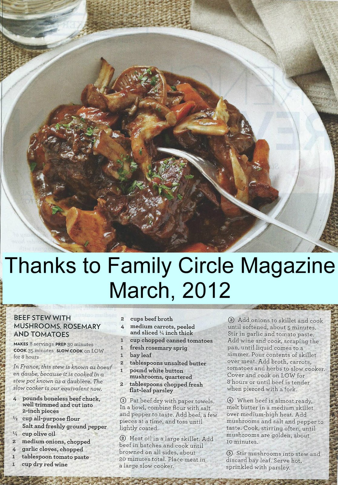 Miss Phoebe's Perch Slow Cooker Beef Stew A Recipe Tried and True!