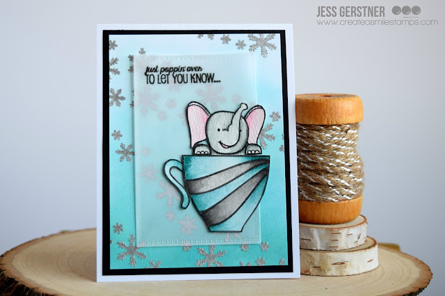 Winter Coffee Cup Card by Jess Gerstner for Create a Smile Stamps
