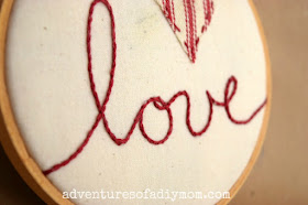 love embroidery using the stem stitch