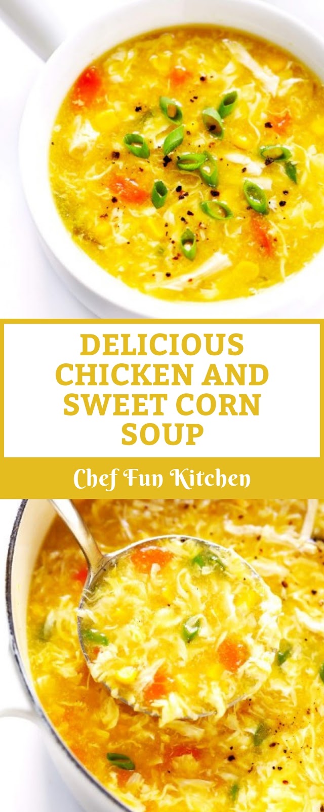 DELICIOUS CHICKEN AND SWEET CORN SOUP