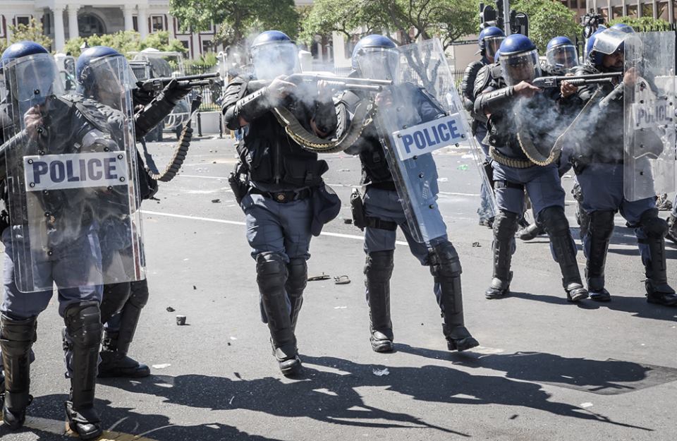Laura's Page Stun Grenades and Rubber bullets were fired to disperse crowds Cape Town