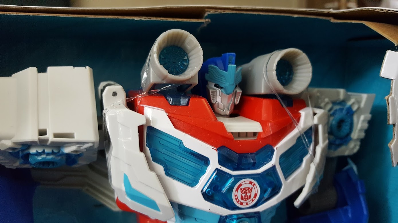 transformers robots in disguise optimus prime power surge toy