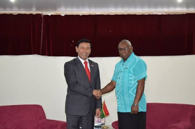 Temui Presiden Vanuatu, Wiranto: RI Bukan Penjajah Papua