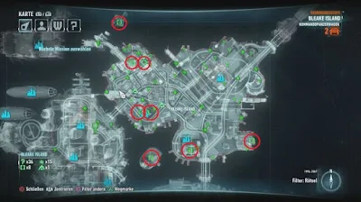 Batman Arkham Knight, Riddler's Puzzles, Bleak Island Map