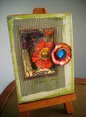 easel trading card poppy linda nelson at the createaerie