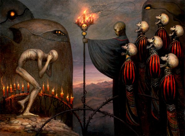 As sombrias ilustrações de terror e fantasia de Seb McKinnon Seb McKinnon deviantart ilustrações fantasia sombria terror games magic