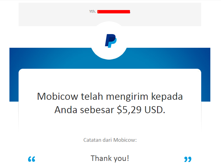Penghasilan Dari Mobicow Beserta Bukti Pembayarannya Penghasilan Dari Mobicow Beserta Bukti Pembayarannya