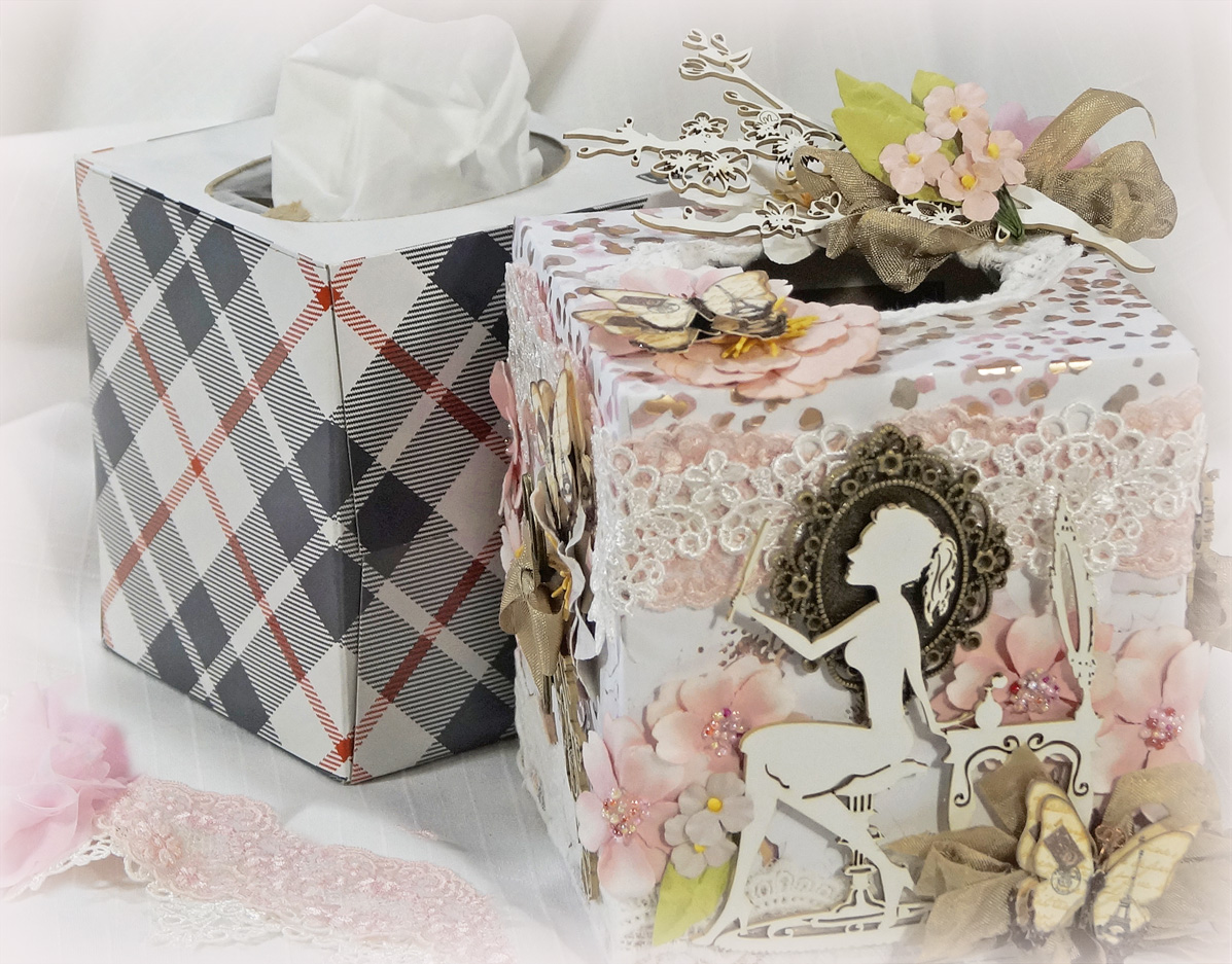 Reneabouquets: Prima Cherry Blossom Tissue box cover Reneabouquets ...