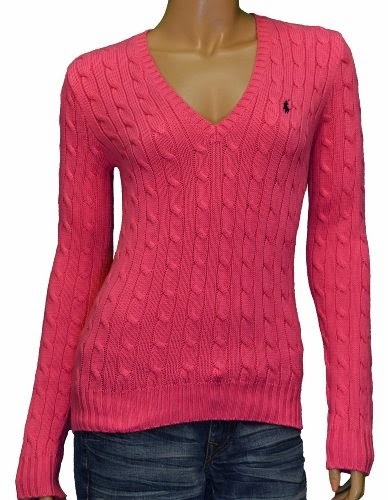 polo ralph lauren v neck cable sweater