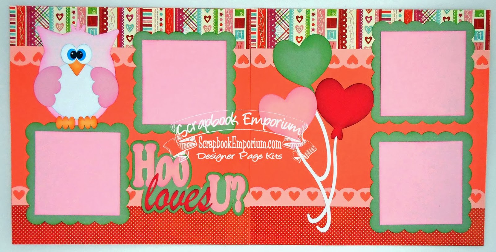BLJ Graves Studio: Hoo Loves U Valentine Owl Scrapbook Page